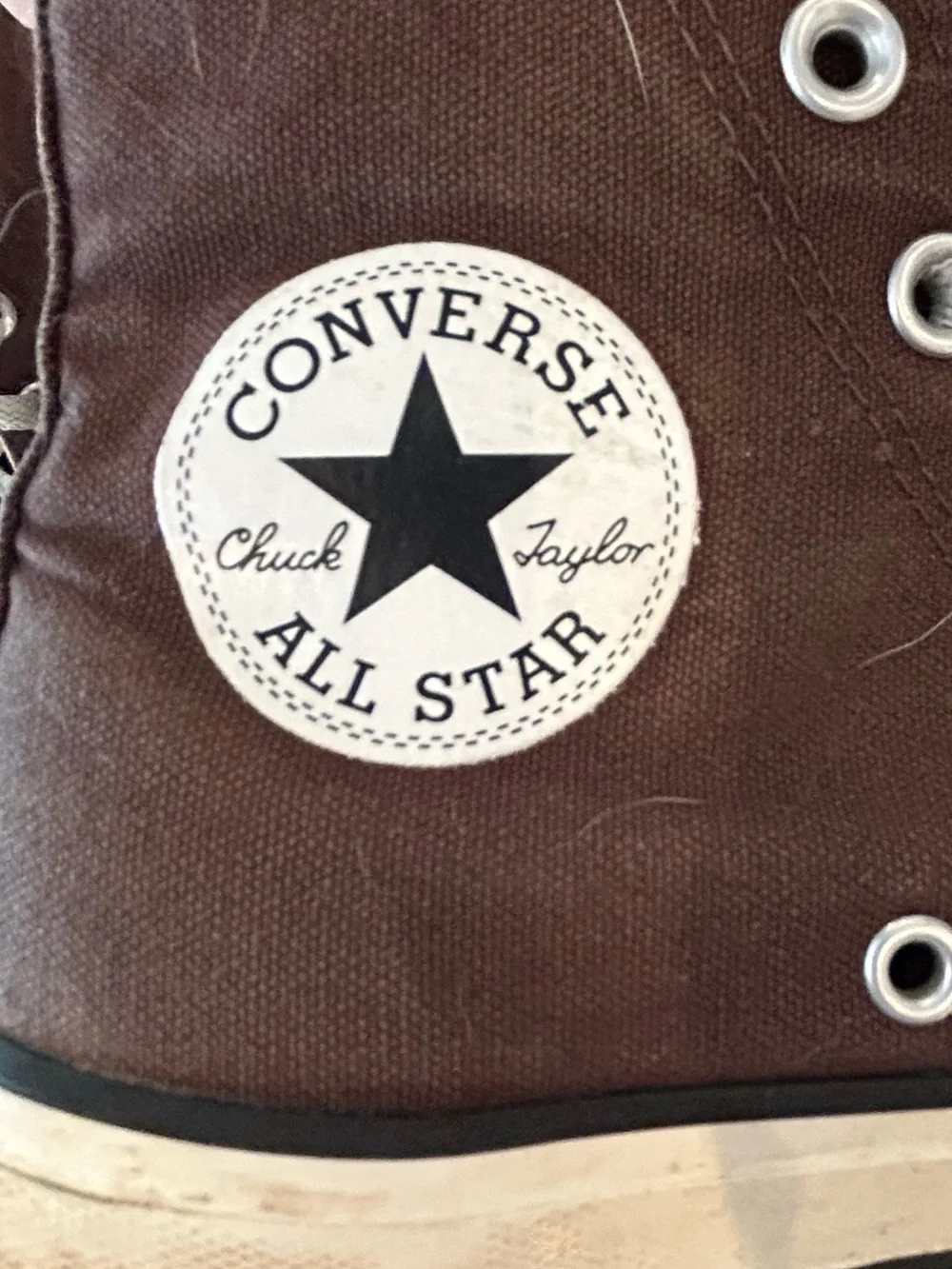 Converse Chuck Taylor High Top Sneakers - Brown and White